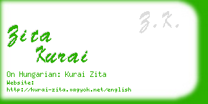 zita kurai business card